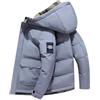 Generisch parka invernale da uomo, calda, con cappuccio, da uomo, invernale, con tasca interna, giacca da uomo, tinta unita, giaccone spessa, morbida giacca per le mezze stagioni, giacca invernale