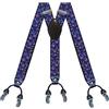 Generic Bretelle a 6 clip da uomo per adulti Bretelle elastiche regolabili a forma di Y per uomo con bretelle per abito da camicia all-in-one