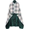 Vijamiy Poncho Donna Invernale,Mantella Pile Donna Casa Caldo Scialle con Bottoni Wrap Cape,Flanella Maglia Pile Stare al Riscaldante in Inverno M、L(Verde,M)