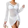 Generic Copricostume Donna Pareo Donna Mare Vestito EstivoGonna da Spiaggia Unita in Maglia Sexy e Protettiva dal Sole per Costumi Ideale per Giornate Soleggiate