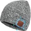 TAGVO Cappello Beanie Bluetooth, Cappello da Corsa Wireless Musicale Bluetooth 5.2 USB Ricaricabile, Lavabili, Berretto in Maglia Caldi Invernali per Sport all'Aria, Regali Natale per Uomo Donna