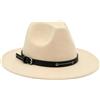 HEYANN Cappello classico Fedora a tesa larga con fibbia per cintura in feltro unisex cappello da trilby da uomo panama cappello jazz cappello per donna uomo