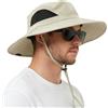 EINSKEY Cappello da Pesca Largo, Cappello Impermeabile Sole Uomo Donna | Protezione UV UPF 50+, sottogola e fascia antisudore, regolabile, pieghevole resistente per pesca, trekking,giardino,spiaggia