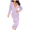 HAOLEI Pigiama Donna Invernale Intero Adulto Cosplay Animale Onesies Morbido e Caldo Pigiama Invernale Pile con Cappuccio e Tasche Tuta Intera in Peluche Ideale Regalo per Costume Carnevale Halloween Natale
