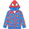 Marvel Spiderman Felpa con cappuccio e zip per bambini in cotone con cappuccio e zip