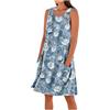 HAOLEI Prendisole Donna Estivo Cotone Vestiti Estivi Vestito Spiaggia Comodi Cotone Senza Maniche Abiti Prendisole Curvy Eleganti Abito Casual Taglie Forti Copricostume Abiti Corto Spiaggia