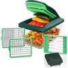 Genius Nicer Dicer Chef S Set combinato Premium (7 pezzi) in verde con inserto per affettare Affettatrice per verdure Taglierina per pomodori e verdure