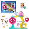 BANDAI - Littlest Pet Shop - Fun Factory Playset - Playset with 2 pets. decor and accessories - BF00519