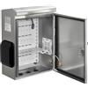 VEVOR Cassetta elettrica esterna, dimensioni 500 x 400 x 200 mm, armadio elettrico ventilato in acciaio inossidabile con termostato e ventola, protezione antipioggia, sistema di chiusura a cerniera, scatola di derivazione impermeabile IP65, da montare a …
