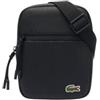 Lacoste LCST Small Flat Crossbody Bag Uomo, Nero, taglia unica