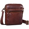 ROYALZ Borsello Tracolla piccola in Pelle per Uomo Borsa Vero Cuoio Stil Vintage Massaner Elegante Mini