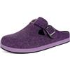 Sisttke Pantofole Donna Uomo Ciabatte Feltro Slippers | Plantare Intercambiabile,Unisex,Invernali Chiuse,Caldo Comode,Antiscivolo Soglia,Home Scarpe,Ragazza,Casa Fluffy,Gomma