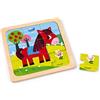 Janod - Puzzle di Legno 9 Pezzi, Cavallo Tornado, J07063