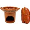Generico Scalda nduja artgianale in ceramica + nduja budello gr 450 | Scaldanduja adatto al contatto alimentare e nduja artigianale Calabrese