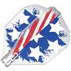 8 Flight USA n. Freccette a 6 Forme Unisex, Bandiera a Stelle e Strisce Trasparente, No.6