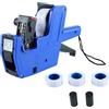 Tissting Prezzatrice Etichettatrice 8 Cifre Prezzatrice per Negozio con 3 Rotoli Carta per Etichette e Ruote di Inchiostro, Manuale Prezzatrice macchina Pistola per 22 x 12mm Carta per Etichette