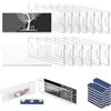 EFUTURETIME 15pcs Porta Badge Magnetico Plastica 75 × 32 mm | Targhetta Trasparente Magnetica per Abiti, Portanome con Potente Magnete Autoadesivo a 3 Punti