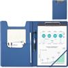ProCase Portablocco A4 con Pinza, Cartellina Portadocumenti A4 Rigida, Porta Fogli A4 -Blu scuro