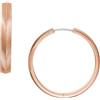 Fossil Orecchini da donna in acciaio inossidabile con chiusura a cerchio in tonalità oro rosa, Oro rosa