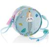 Miquelrius - Borsa a tracolla, borsa a forma di sirena con uno scomparto, chiusura zip, cordino regolabile e sistema di sicurezza, borsa per bambini 110 x 110 x 40 mm, Sirenetta, blu cielo, 110 x 110