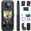AKASO Set Action Cam Creator a 360°, 5,7 K, 72 MP, 360 gradi, con scheda di memo