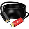 Twozoh Cavo HDMI Fibra Ottica 100M, Cavi HDMI Optical 8K Alta Velocità Supporto