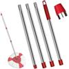 anyuan boy Manico di ricambio per mocio Vileda Turbo Spin Mop, manico telescopico in acciaio inox, 4 sezioni, regolabile, accessorio per mocio, manico telescopico per la pulizia del pavimento, filettatura