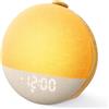Dreamegg Sunrise 2, Sveglia da Comodino, Simulazione dell'alba, Legno | 29 Suoni Rilassanti, Dimmbare 10-Farben RGB-Nachtlicht, Timer, Snooze, Camera da Letto, Wake Up Light, Regalo perfetto