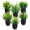 Cexovo Piante Succulente Artificiali 6 Pezzi Piccole Piante Artificiali in Vaso | Piante Finte da Interno Piantine Finte Decorative con Vasetto per Casa Ufficio Tavolo Stanza Bagno Decorazione Interno