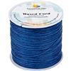 PH PandaHall 106m Filo Cotone Cerato 0.5mm Cordoncino Cerato Blu | Filo Cerato per Braccialetti per la Creazione di Gioielli Collana Macramè Artigianato Fai Da Te