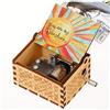 Jieddey Carillon in Legno,Carillon Sei Il Mio Sole Carillon Vintage Carillon Classico Regalo Carillon a Manovella di papà Bambino Bambina per Compleanno Natale Decorazione Domestica Couleur