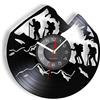 Guang trading 30cm Orologio Vinile Natura Montagna Escursionismo Scalatori Orologio da parete Montagne Rischio Arrampicata Disco in vinile Orologio da parete Regalo per gli avventurieri della montagna
