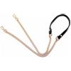WJUAN Catena e Pelle Cinturino per Borse, Cinghia Spalla 120 cm in Metallo e Pelle, Accessorio Lusso per Borse a Tracolla Donna (Oro)