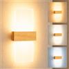 guobinZH Applique da Parete Interno LED 12W 3000K/4500K/6000K Lampada Muro Acrilico | LED Lampada Moderna Up & Down Illuminazione da Parete aus Acryl in Legno per Camera da Letto Corridoio Soggiorno Scala