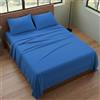 Generico Completo Letto Una Piazza e Mezza Francese (140x200) Lenzuola in Microfibra Anallergica, Manifattura Made in Italy, Set Completo 4 Pezzi con 2 Federe Cuscini Incluse, Bed Sheets (Denim)