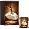 Generic Scatola di fazzoletti per ballerine, dispenser di tovaglioli con gonna in legno, elegante porta fazzoletti in legno, porta fazzoletti per gonna volante, dispenser di carta per ballerine, per camera da