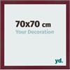 yd. Cornice 70x70 cm Vino Rosso Spazzato - Cornice in MDF Bologna | Your Decoration, Vetro acrilico antiriflesso, Montaggio a parete, Adatta per foto, poster o puzzle, Made in Holland
