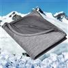 HOMFINE Coperta termica per dormienti caldi - Coperta estiva leggera con Q-Max giapponese > 0,43 fibre fredde, 2 in 1, double face, coperta da viaggio, Grigio Scuro, 200 X 220 CM