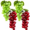 Laiiqi 4 mazzi di uva finta uva rossa scura artificiale verde grappolo decorazione realistica plastica frutta ciotola simulazione uva per la casa, matrimonio, cucina, giardino, ghirlanda, decorazione,