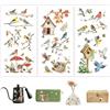 Joeyan 3 pezzi Uccelli Adesivi per Mobili e Artigianato,Transfer Furniture | Trasferibili a Decalcomania, DIY Decorativi per Madia Cucina Lavabile, Stickers per Legno Ceramica Vetro e Plastica,15x30cm