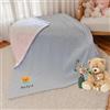 AGOREA Coperta Personalizzata per Bambini Con Nome Ricamato - Morbida, Regalo di Nascita per Ragazzo/Ragazza (Gray)