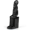 TRANSGOOD TRANGSOOG Statuetta della dea egizia Sekhmet seduta sul trono, alta 9,7 cm, statuetta da collezione di colore nero
