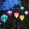 Garden Mile Striscia di luci a forma di palloncino arcobaleno, luci da giardino ad energia solare, impermeabili, 4,7 m, a energia solare, multicolore, con 10 LED, per decorazione di patio e esterni