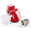 Rigamonti Universal Grater Manuale con Contenitore, Grattugia per Formaggio, Frutta e Verdura, Doppio Rullo in Acciaio Inox, BPA Free, Rosso, Lavabile in Lavastoviglie