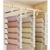 Silospire 3 Pezzi Grucce Multiple Salvaspazio, Appendi Pantaloni, Hanger Jeans, Organizer Richiudibili Stampelle Armadio, Attaccapanni, Gruccia Pant Hangers, Appendini per Camicie Sciarpe Porta Gonne Cravatte