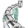 Haryaers Bastone per tenda da doccia curvo color argento, 107-198 cm, asta regolabile per tenda da doccia arrotondata, asta per tenda da doccia per bagno, vasca da bagno, bancarella antiruggine, acciaio