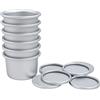 HavenlyCove Set di mini teglie rotonde da 5 cm con fondo rimovibile, stampo da forno in lega di alluminio per muffin, cheesecake, pan di spagna, facile sformatura, UK, confezione da 6 (6 pezzi)