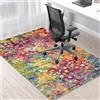 Tehocwiz Tappeto Sedia Ufficio, Tappeto Salvapavimento Antiscivolo, Tappeto Sedia Gaming, Tappetino per Sedia da Scrivania, Tappetino Protettivo per Pavimenti Duri, Tappeto per Sedia con Ruote 90 x 140 cm