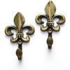 Hoshisea 2 Pezzi Ganci Decorativi, Porta gancio da parete, Ganci da Parete in Lega Vintage, Ganci per Tende con Fermacravatta in Metallo, per Soggiorno, Bagno, Armadio, Cappotto (Ciano Antico)