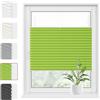 WOLTU Tenda Plissettata Klemmfix senza Foratura, 115x130 cm Verde | Con Morsetto, Protezione Solare e Privacy, per Finestre e Porte